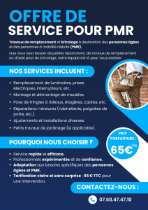 Photo de galerie - Offre de service destinée aux seniors et pmr 