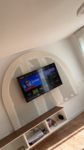 Photo de galerie - Realisation d’une arche en paco déco pour tele