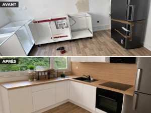 Photo de galerie - Réalisation cuisine équipée chantier réalisé à wasquehal 