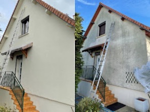 Photo de galerie - Nettoyage façade/toiture