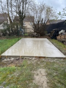 Photo de galerie - Dalle pour abri de jardin 