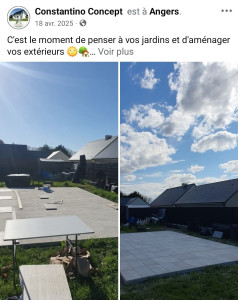 Photo de galerie - Création de terasse avec pose de carrelage 
