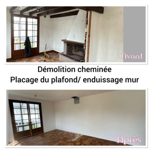 Photo de galerie - Démolition cheminée 