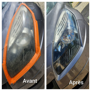 Photo de galerie - Rénovation optiques Renault scenic 