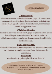 Photo de galerie - Besoin de temps pour vous ...pas de soucis je peux vous proposer de prendre en charge tout ce qui est listé 