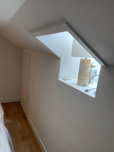 Photo de galerie - Création d une cloison avec fenêtre 