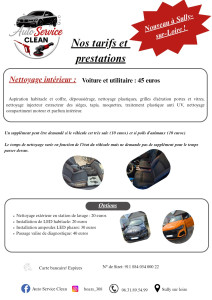 Photo de galerie - Flyer nettoyage auto intérieur 