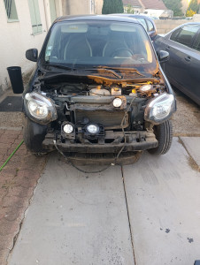 Photo de galerie - Remplacement pare-choc avant sur Renault Twingo 
