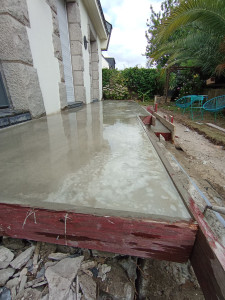 Photo de galerie - Coulage de terrasse 