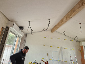 Photo de galerie - Pose de placo +bande