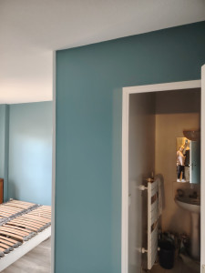 Photo de galerie - Préparation enduit, et mise en peinture .