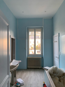 Photo de galerie - Peinture plafond/ murs/ carrelage/ pose de parquet 