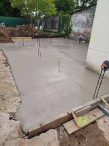 Photo de galerie - Fondation dalle béton et terrasse 