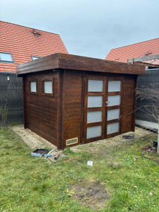 Photo de galerie - Mise en lasure abri de jardin 