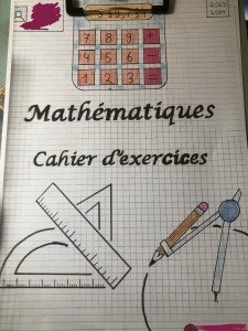 Photo de galerie - Page de garde faite avec un de mes élèves en bénévolat ! Ma méthode de travail lie les maths à la beauté des choses, un mélange parfait pour comprendre cette matière ! 