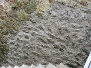Photo de galerie - Réparation d'une partie de mur éboulée.