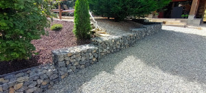 Photo de galerie - Création d'un muret en gabion