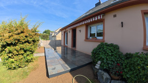 Photo de galerie - Réalisation d’une terrasse sur plots à St nazaire 