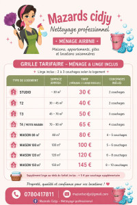 Photo de galerie - Je vous  propose mes services pour nettoyage courte durée 