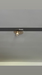 Photo de galerie - Pose de luminaire avant