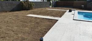 Photo de galerie - Terrassement d'un jardin après construction piscine 