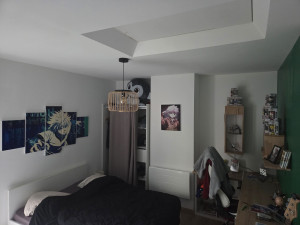 Photo de galerie - Création d' une chambre dans un garage 
( placo , Électricité,  isolation , sol etc... )