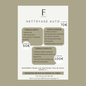 Photo de galerie - Nettoyage Automobile et leurs tarifs 