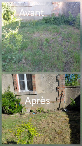 Photo de galerie - Gros nettoyage pour ce parterres de fleur en gardant les fleur déjà en place 