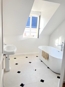 Photo de galerie - Aménagement salle de bain, enduit peinture....