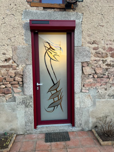 Photo de galerie - Porte d’entré plus volet roulant somfy 