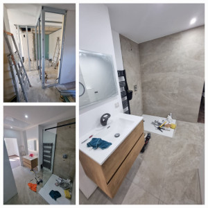 Photo de galerie - Création salle de bain rénovation maison appartement 
