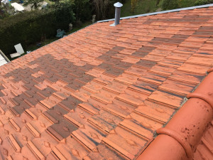 Photo de galerie - Nettoyage et remise en peinture de la toiture