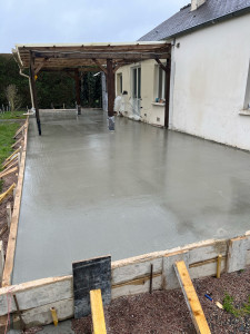 Photo de galerie - Terrasse dalle béton 