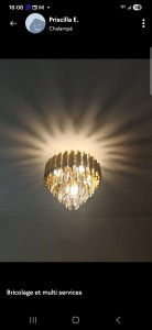 Photo de galerie - Installation de lustre. 