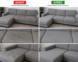 Photo de galerie - Je propose à mes clients bon un  nettoyage 
Canapé ,matelas ,tapis à domicile
