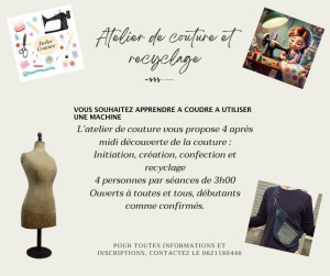Photo de galerie - Cours de couture, initiation, découverte, envie de créer, particitpez au cours de couture. En individuel ou en collectif