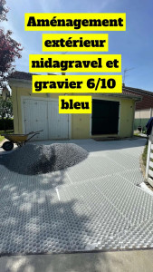 Photo de galerie - Réfection d’une cour en gravillon 