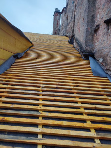 Photo de galerie - Chevronage contre lattage et lattage 