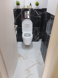 Photo de galerie - Remplacement WC a poser par un WC suspendu 