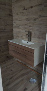 Photo de galerie - Montage et installation d'un meuble salle de bain.