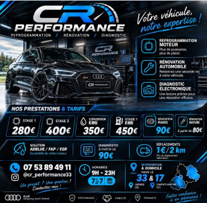 Photo de galerie - Diagnostic Voyant moteur 
Conversion E85 Flexfuel 
Fap off 
Egr off
Adblue off
Stage 1 