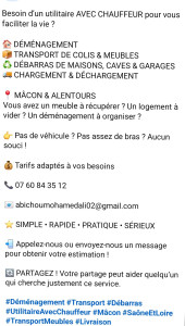 Photo de galerie - Demenagement, debarras, chargement dechargement, transport de tous types de transport macon et alentoursr