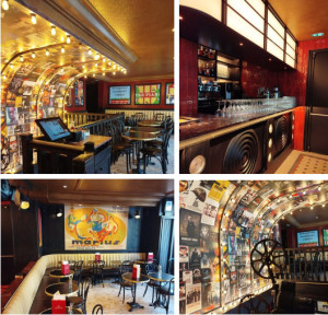 Photo de galerie - Aménagement et conception d'une brasserie sur le thème du cinéma dans le 5eme, consultation d'entreprise et suivi du chantier 