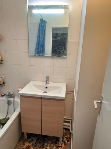 Photo de galerie - Pose d’un meuble+ vasque