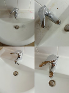 Photo de galerie - Transformation d’un lavabo très encrassé en surface propre et brillante ✨
Nettoyage en profondeur réalisé par Latin Clean Pro.
