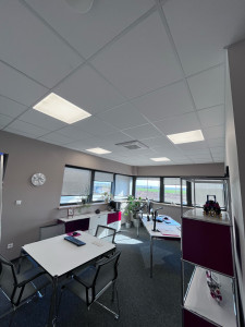 Photo de galerie - Relamping, changement de Pavé Led dans des bureaux
