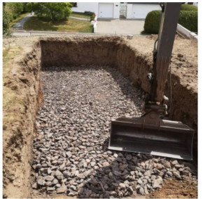 Photo de galerie - Tout type de terrassement piscine 
bassin 
fondation 
fiabilisation fosse septique ou raccordement