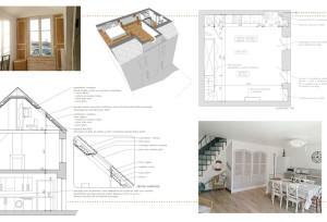 Photo de galerie - Rénovation d'une maison de pêcheur, création d'une suite parentale sous les combles.