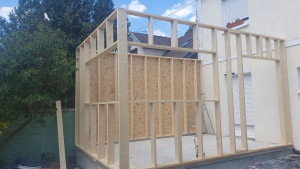 Photo de galerie - Pose d'un chalet 