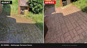 Photo de galerie - Nettoyage de dallage 